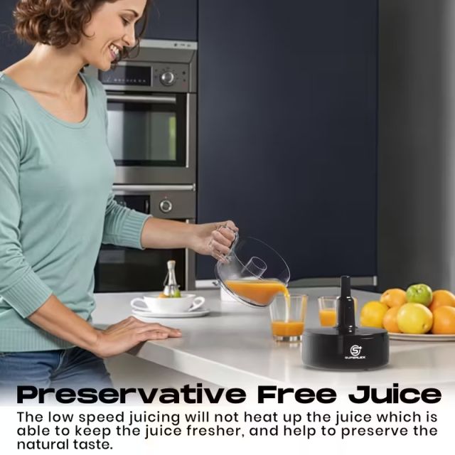 The SUPERLEX Citrus Juicer Features Dual Rotation