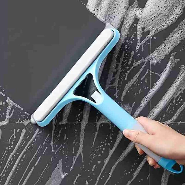 3-in-1 Window Cleaner with Glass Brush & Multi-Purpose Scraper