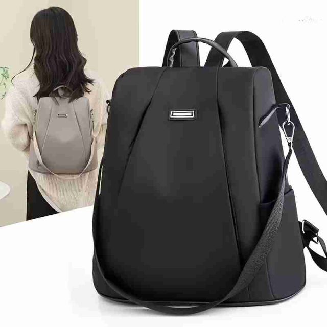 LONGLUAN Lightweight Anti-Theft Casual Backpack with Adjustable Shoulder Straps & Zipper Closure